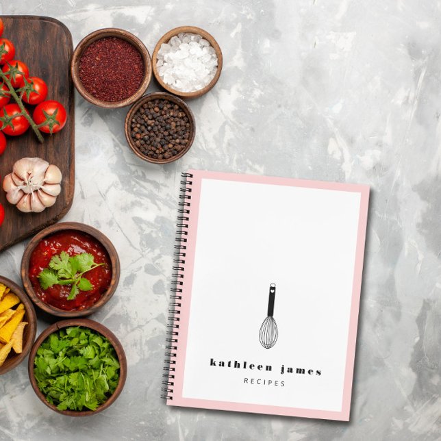 Carnet Balloon Whisk Blush Rose Blanc (Créateur téléchargé)