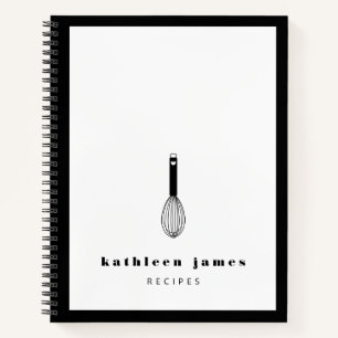 Carnet Balloon Whisk noir blanc