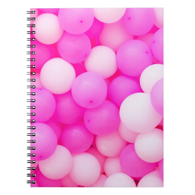 Carnet Balloons Roses Festive Design Arrière - plan. (Devant)