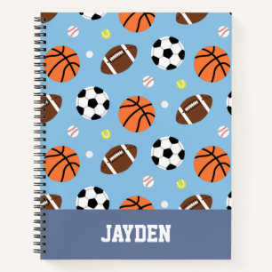 Carnet Balls Motif Sports Enfants Personnalisés
