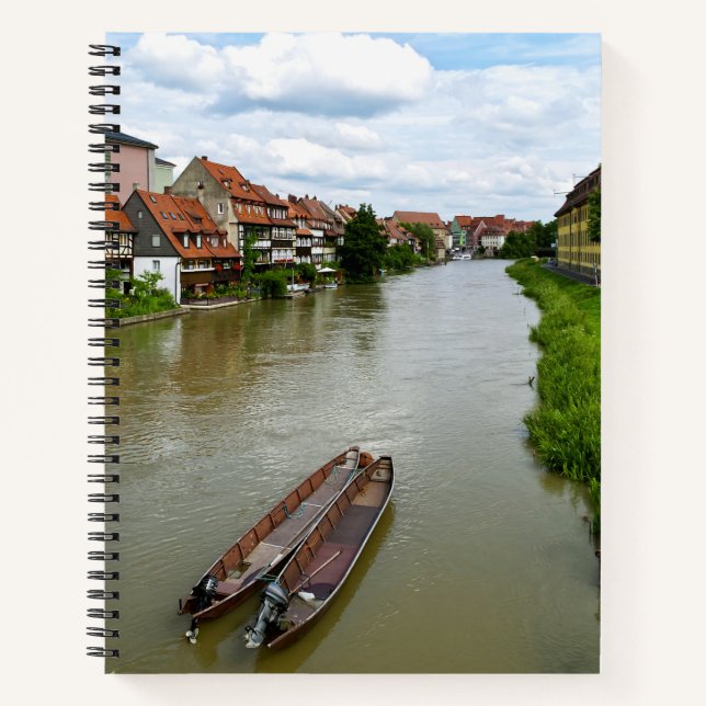 Carnet Bamberg Bavière Rivière Regnitz Effet de Peinture  (Devant)
