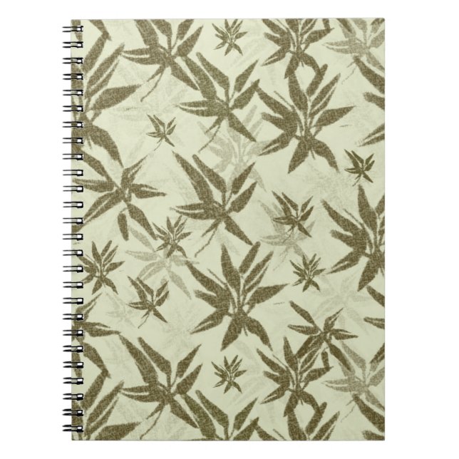 Carnet Bamboo on Beige Sheers - Seamless surface (Devant)