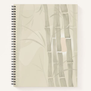 Carnet Bambou, arrière - plan beige