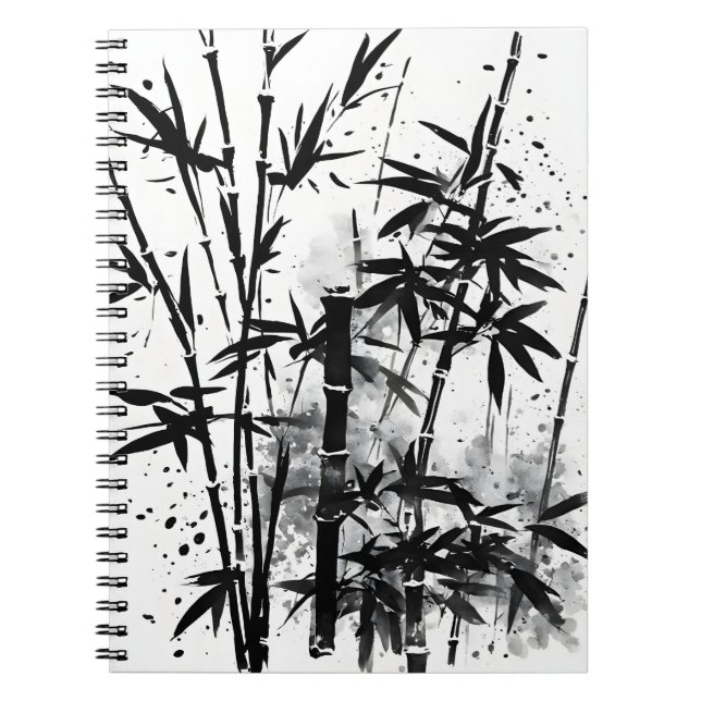 Carnet Bambou - Fleurs à l'aquarelle (Devant)