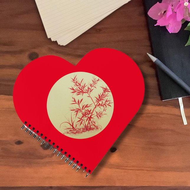 Carnet Bambou rouge - rond - pas de Planner d'impression  (Créateur téléchargé)