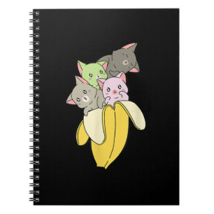Carnet Banana Funny Chat Cadeau Cute Kitten
