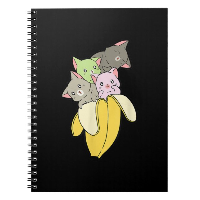 Carnet Banana Funny Chat | Cadeau Cute Kitten (Devant)