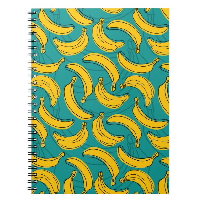 Carnet Banane jaune : Noir Vintage (Devant)