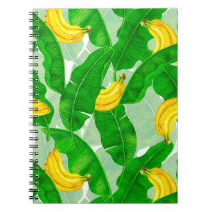 Carnet Bananes et aquarelle feuille