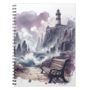 Carnet Banc devant le phare