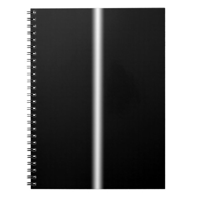 Carnet Bande blanche fanée sur noir (Devant)