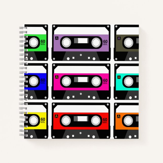 Carnet Bande Cassette Rétro (Devant)