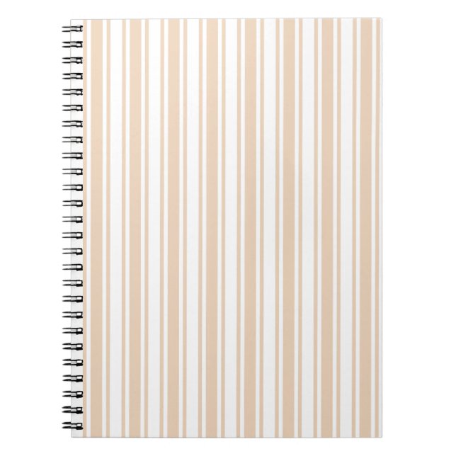 Carnet Bande de bonbons beige et blanche (Devant)