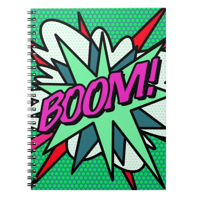 Carnet Bande dessinée BOOM Amusant Fun Moderne (Devant)