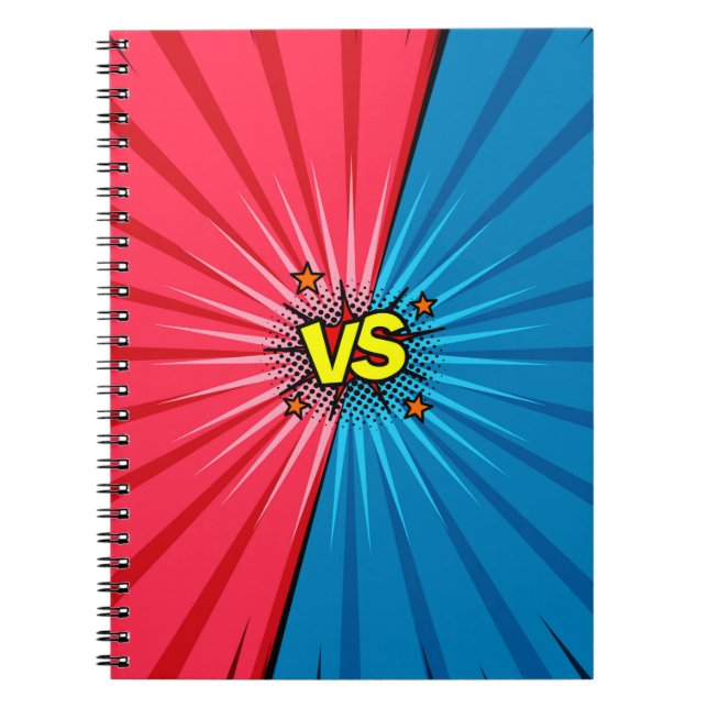 Carnet Bande dessinée contre arrière - plan, style pop-ar (Devant)