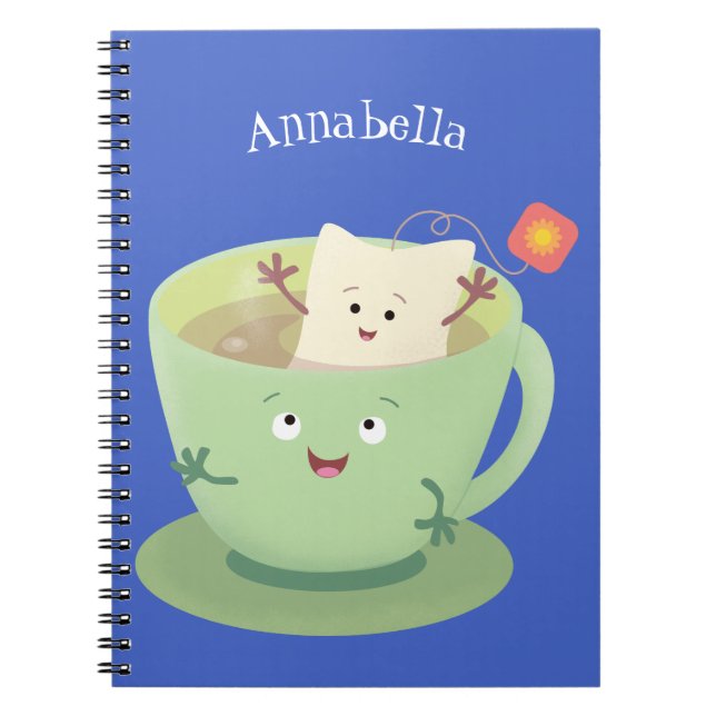 Carnet Bande dessinée de la tasse de thé mignonne humour  (Devant)