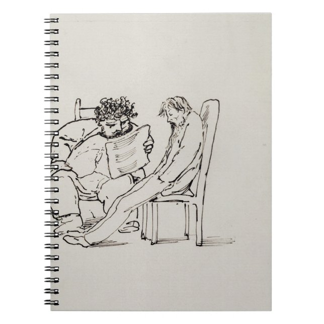 Carnet Bande dessinée de William Morris (1834-96) lisant (Devant)