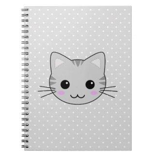 Carnet Bande dessinée grise mignonne de chat tigré de