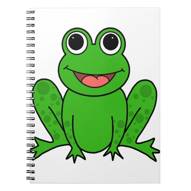 Carnet Bande dessinée mignonne de grenouille verte (Devant)