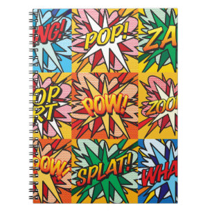 Carnet Bande dessinée rétro amusante Pop Art
