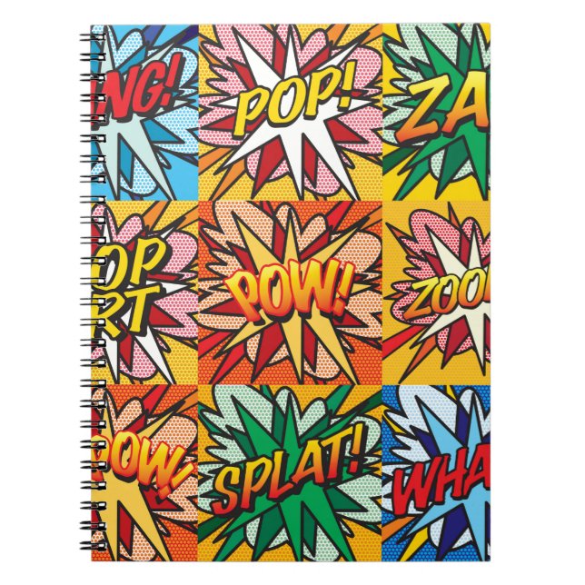 Carnet Bande dessinée rétro amusante Pop Art (Devant)