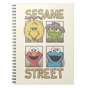Carnet Bande dessinée vintage de personnage de Rue Sésame