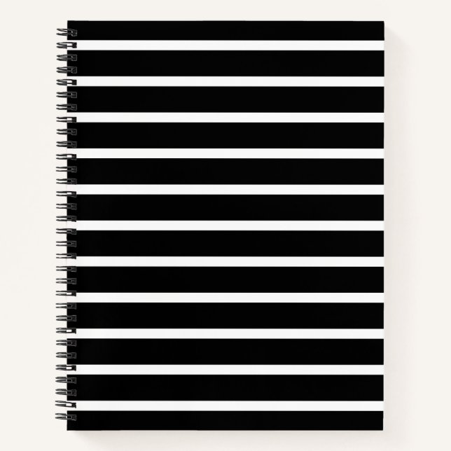 Carnet Bande noire et blanche moderne (Devant)