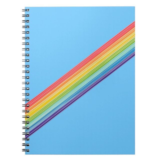 Carnet Bandes arc-en-ciel diagonales (Devant)