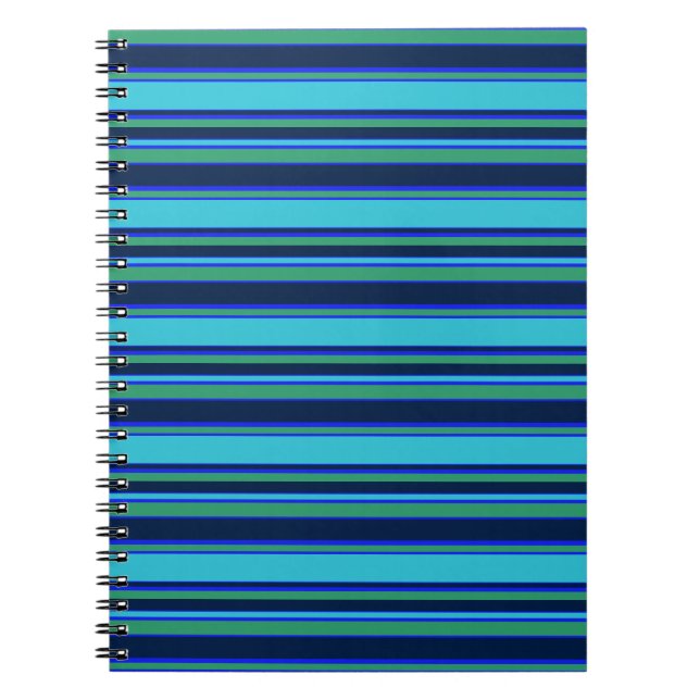 Carnet Bandes bleues et vertes (Devant)