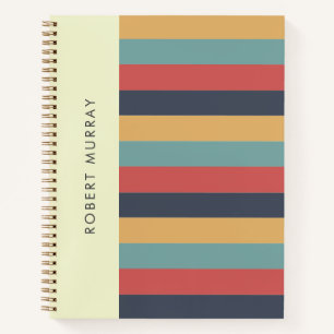 Carnet Bandes de blocs de couleur Vintage rétro