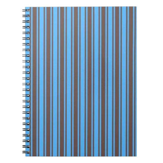 Carnet Bandes de bonbons Brown et bleues (Devant)