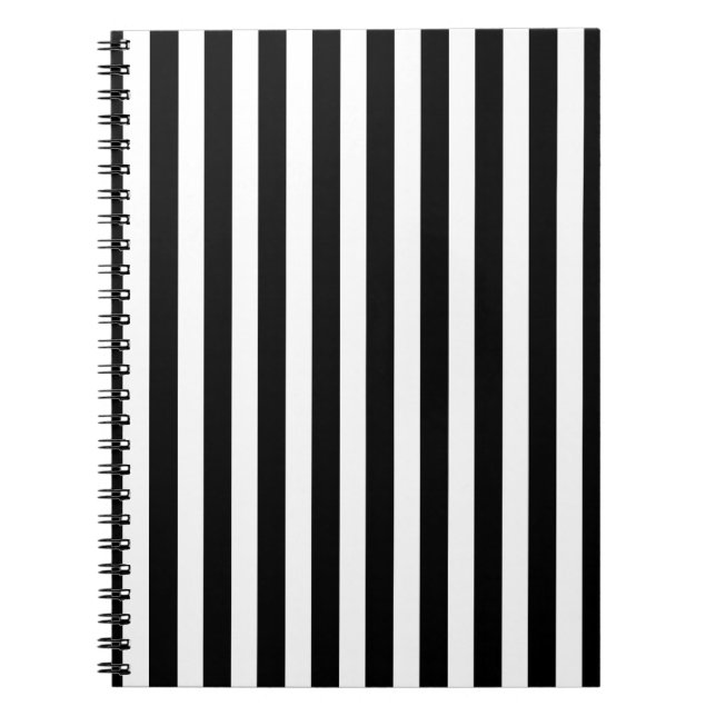 Carnet Bandes de bonbons noir et blanc (Devant)