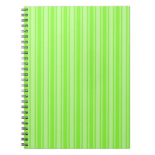 Carnet Bandes de bonbons vert citron