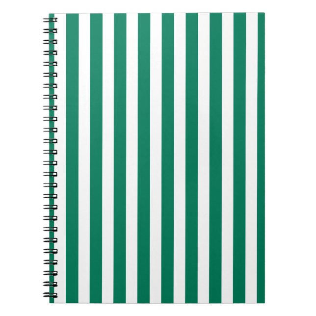 Carnet Bandes de bonbons vert et blanc (Devant)