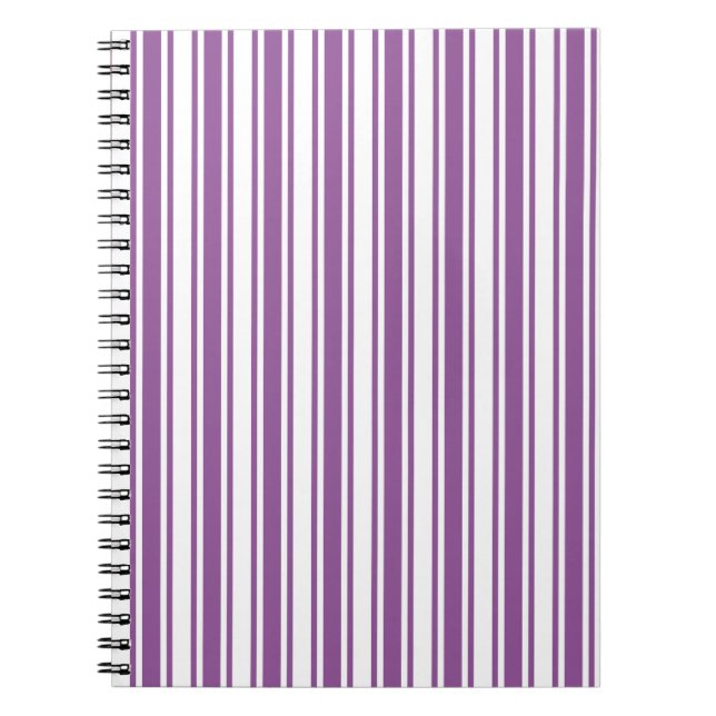 Carnet Bandes de bonbons violettes et blanches (Devant)