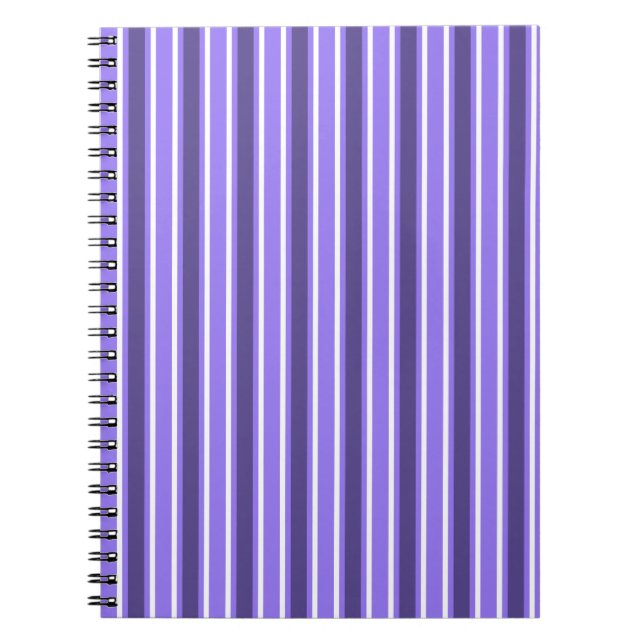 Carnet Bandes de bonbons violettes et blanches (Devant)