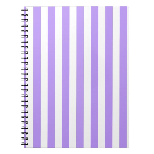 Carnet Bandes de bonbons violettes et blanches (Devant)