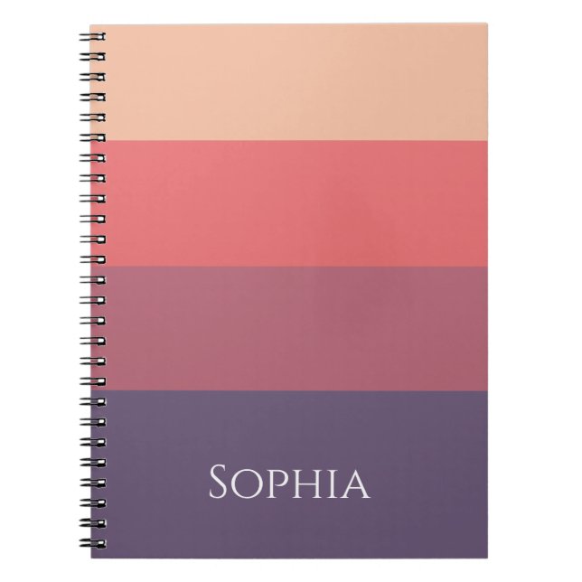 Carnet Bandes de couleur automne - (Devant)