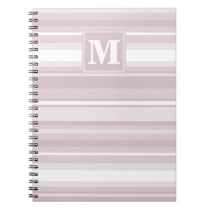 Carnet Bandes de quartz roses monogrammes