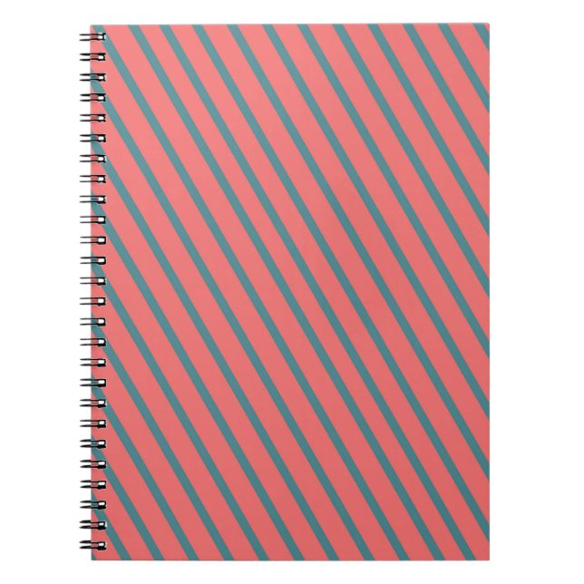 Carnet Bandes diagonales de corail (Devant)