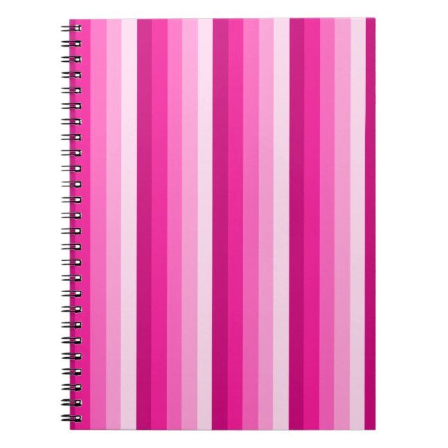 Carnet Bandes d'ombre rose chaud (Devant)