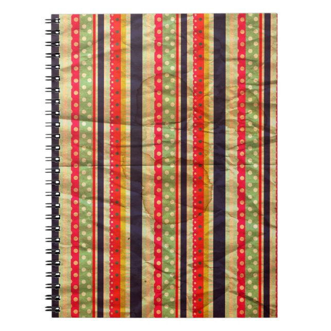 Carnet Bandes grunge colorées sans couture motif (Devant)