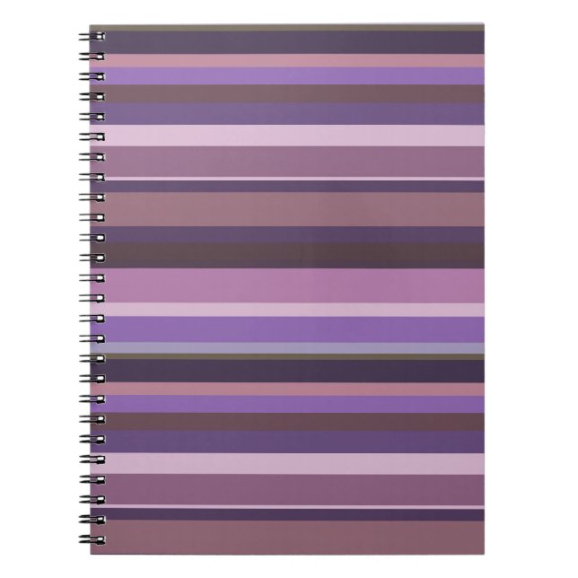Carnet Bandes horizontales mauves (Devant)