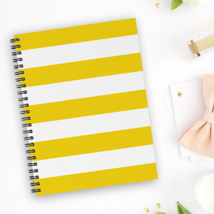 Carnet Bandes Jaunes, Blancs, Motif rayé