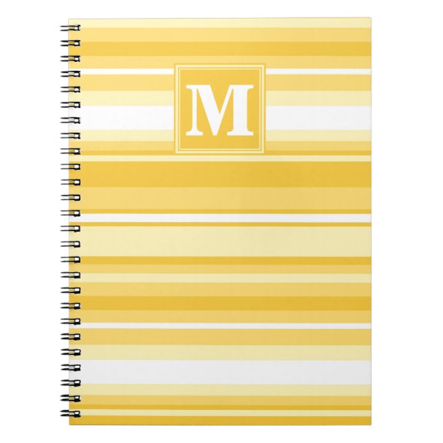 Carnet Bandes jaunes monogrammes (Devant)