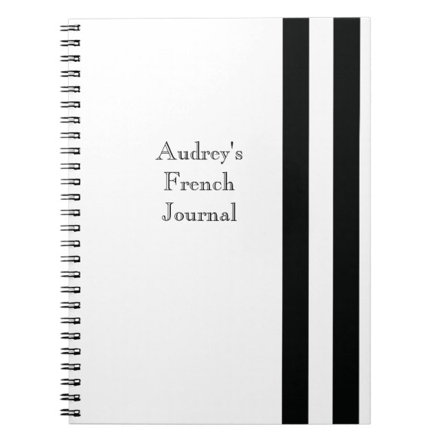 Carnet Bandes noires et blanches (Devant)