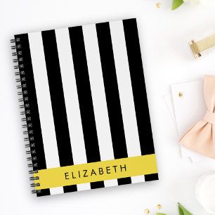 Carnet Bandes noires et blanches, Gravées, Lignes, Votre