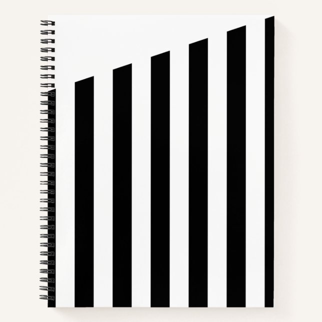 Carnet Bandes noires inclinées dessus (Devant)