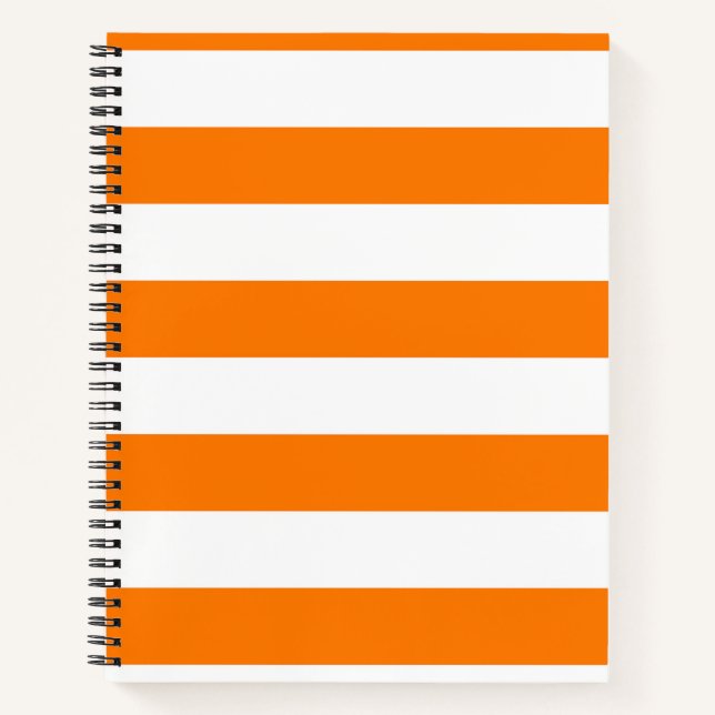Carnet Bandes orange et blanches de sécurité (Devant)