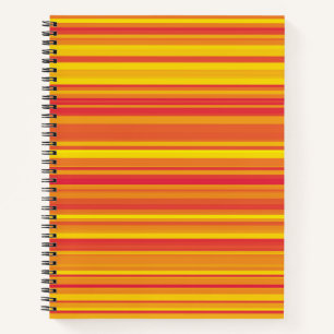Carnet Bandes orange rouge jaune